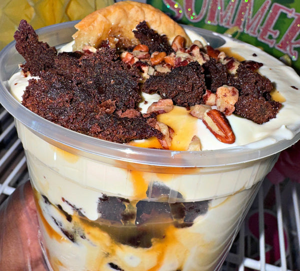 Caramel Brownie Pecan Pie Surprise